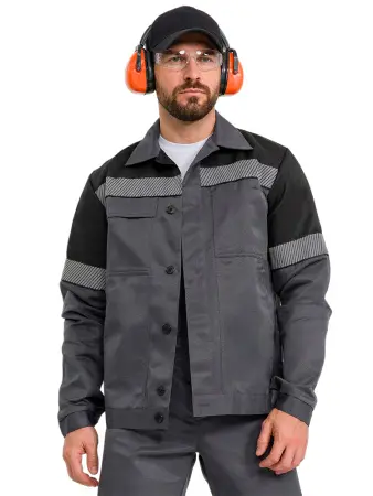 Костюм RONTA KS812 с ПК (т.серый/черный)