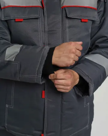 Костюм ФАВОРИТ-2 NEW зимний с ПК (т.серый/св.серый)