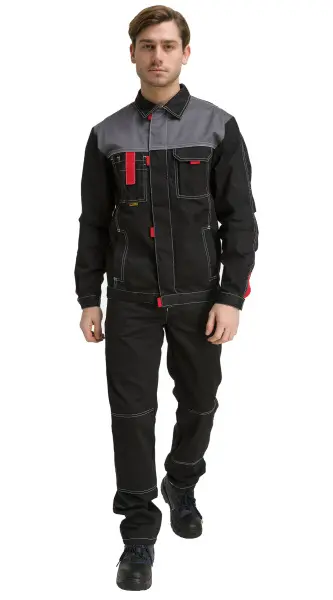 Костюм RONTA KS212 с ПК (черный/т.серый) Костюм RONTA KS212 с ПК (черный/т.серый)
