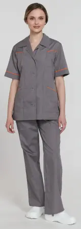 Костюм МАГНОЭЛЬ женский с БР (т.серый/оранжевый)