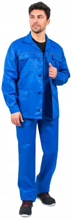 Костюм Экспертный-Люкс, п/к, васильковый