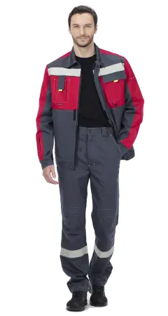 Костюм ТАЛЬ с БР (серый/красный)