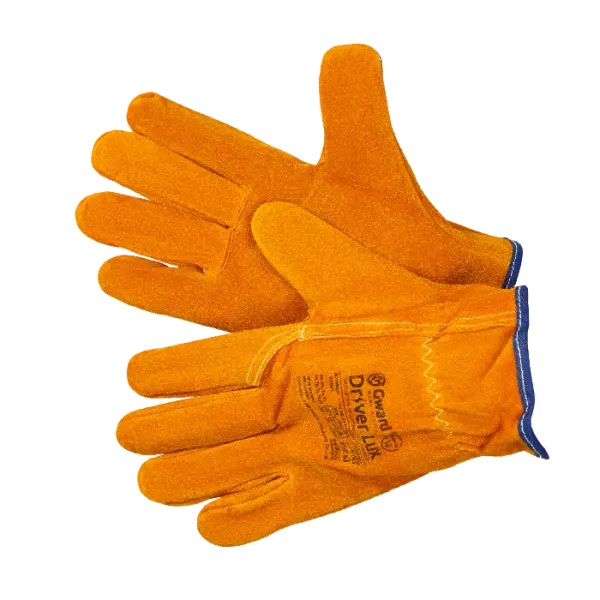 Перчатки DRIVER LUX из спилка огнеупорная нить (оранжевый)