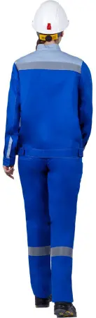 Костюм РАЦИОНАЛИЗАТОР женский с БР (василёк/серый)