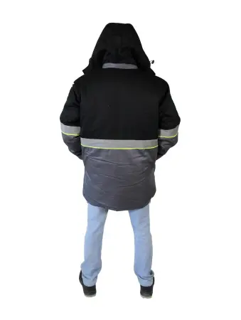 Куртка СЕВЕРНАЯ ШИРОТА зимняя (серый/черный)