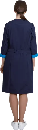 Халат САКУРА женский (т.синий/голубой)