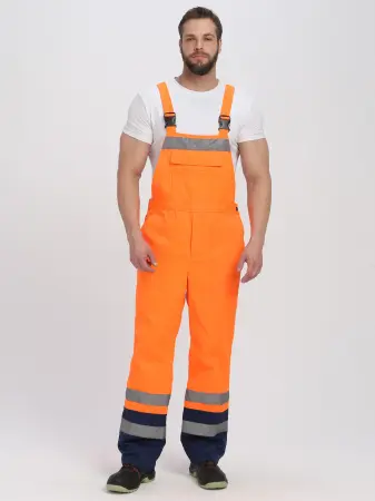 Костюм ДОРОЖНИК комбинированный с ПК (оранжевый/т.синий)