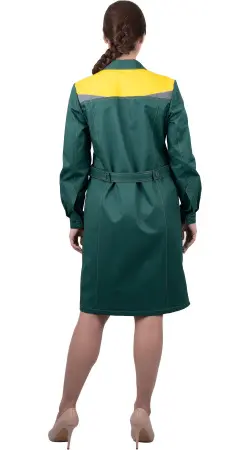 Халат RONTA HL9 женский (т.зеленый/желтый)