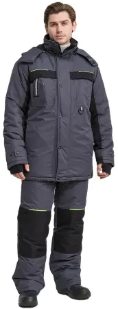 Куртка RONTA KR930 MEMBRANE зимняя (т.серый/черный/лайм)