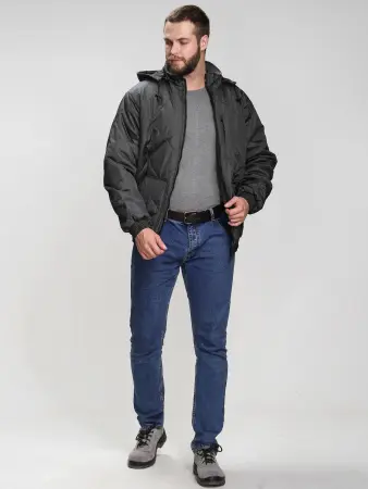 Куртка БОМБЕР-ЛЮКС демисезонная (т.серый)