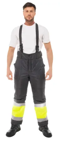 Брюки ИТР зимние (т.серый/лимонный)