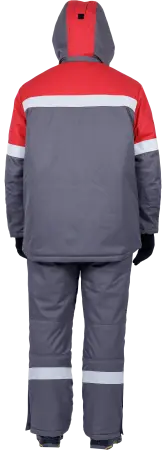 Костюм ЭЛЕКТРОСТОП ТЕРМО ЗЭТВ 62.5 зимний с БР (серый/красный)