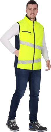 Жилет ACTIVE утепленный (желтый/синий)