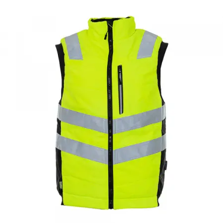 Сигнальный жилет BRODEKS KW 111 утепленный (желтый/черный)