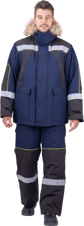 Костюм УРАГАН-УЛЬТРА с ПК зимний (т.синий/черный)