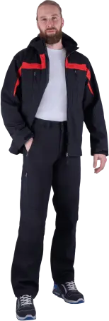 Куртка СОФТШЕЛЛ (черный/красный)