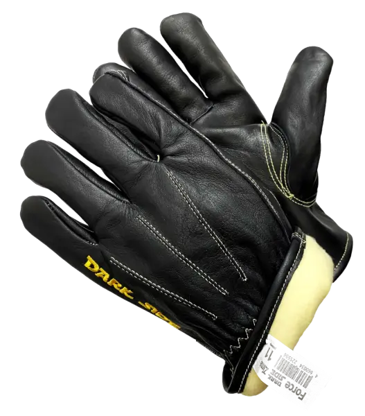 Перчатки FORCE DARK SIDE ZIMA цельнокожаные утепленные (черный)