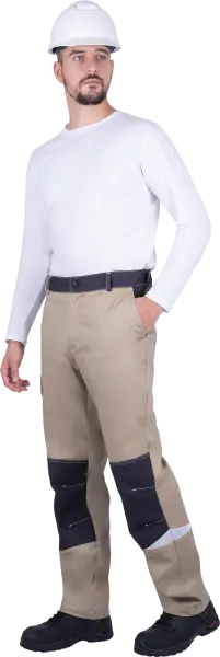 Брюки ТУРБО SAFETY (бежевый/т.серый) Брюки ТУРБО SAFETY (бежевый/т.серый)