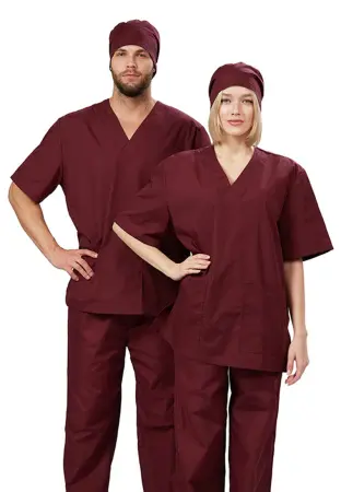 Костюм Хирургический универсальный (бордовый) женские медицинские