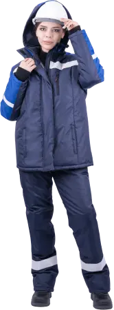 Костюм РОУД женский зимний с ПК (т.синий/василек) Костюм РОУД женский зимний с ПК (т.синий/василек)
