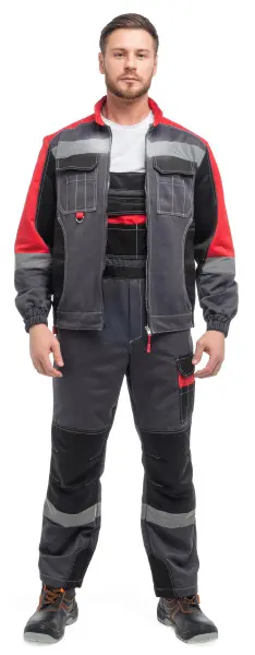 Костюм ФОРМУЛА с СОП с ПК (т.серый/красный/черный)