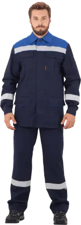Костюм АНТИСТАТ с ПК (т.синий, васильковый)