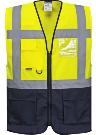 Жилет PORTWEST C476 (сигнальный желтый/т.синий)