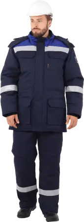 Костюм АНТИСТАТ зимний с ПК (т.синий/василёк)