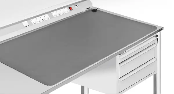 Антистатический настольный комплект VKG KH ESD 12060 120х60см (серый) Антистатический настольный комплект VKG KH ESD 12060 120х60см (серый)