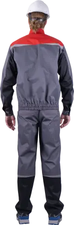 Костюм КМ-10 ЛЮКС летний с БР (серый/красный)