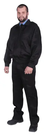 Костюм ОХРАНА с БР (черный/т.синий)