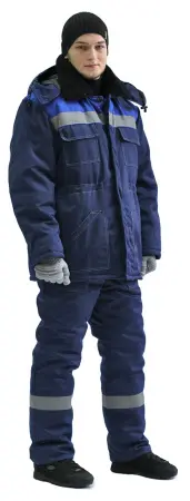 Костюм ЛИГОР-К зимний с БР (т.синий/васильковый)