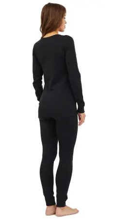 Комплект трехслойного термобелья женский (черный)