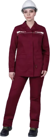 Костюм ОПЕРАТОР женский с БР (бордовый)