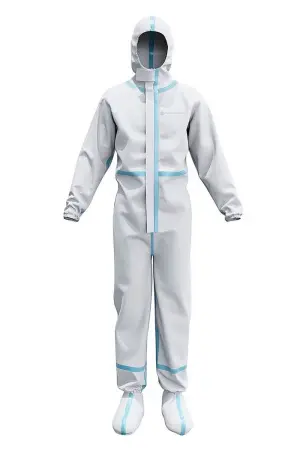 Комбинезон VEGAPRO ULTRA химической защиты одноразовый с бахилами (белый)