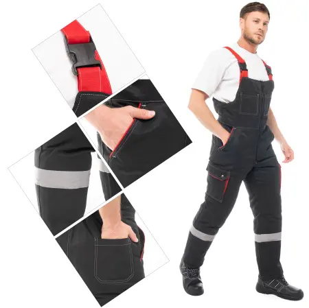 Костюм АНТЕЙ зимний с ПК (черный/красный)