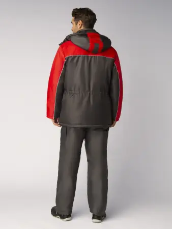 Костюм БАЛТИКА зимний с ПК (т.серый/красный)