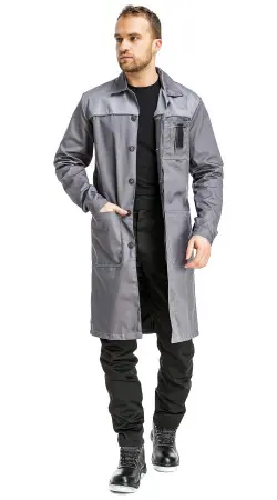 Халат RONTA HL102 (т.серый/св.серый/черный)