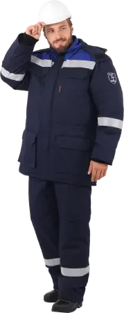 Костюм АНТИСТАТ зимний с ПК (т.синий/василёк)