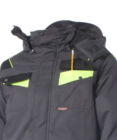 Костюм КОРВЕТ зимний с БР (т.серый/черный/лимон)