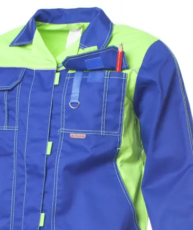 Костюм ВЕСТА женский с БР (васильковый/лимонный)