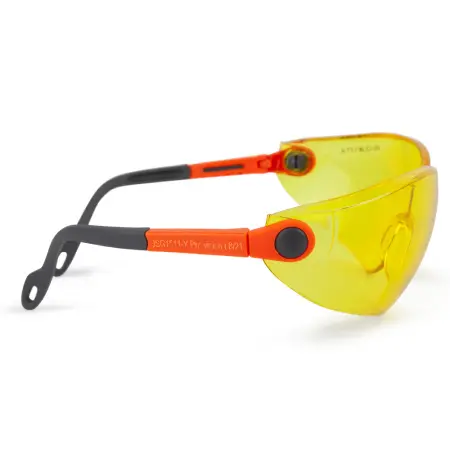 JSG1511-Y Защитные регулируемые очки из ударопрочного поликарбоната (янтарный)