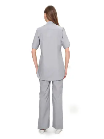 Костюм ОКТАВА женский с БР (серый/салатовый)