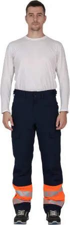 Брюки ACTIVE зимние (синий/оранжевый)