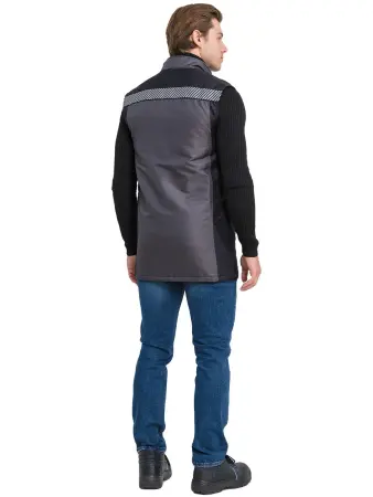Жилет RONTA JT3085 зимний (т.серый/черный)