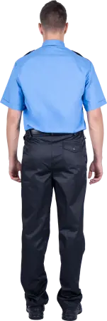 Рубашка ОХРАННИКА короткий рукав (голубой)