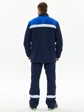 Костюм сварщика ВЕЛДСВАР-СОП 2 кл.защиты с БР (т.синий/васильковый)