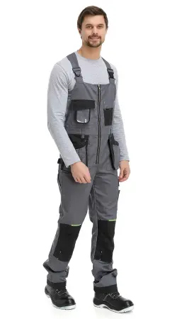 Полукомбинезон RONTA PL205 (т.серый/черный/лаймовый)