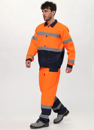Костюм ДОРОЖНИК ОЛИМП с ПК (оранжевый/т.синий) Костюм ДОРОЖНИК ОЛИМП с ПК (оранжевый/т.синий)