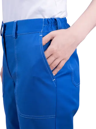 Костюм КМ-10 ЛЮКС жен. летний с БР (василек/т.синий)